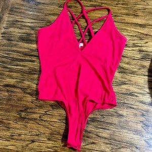 Red one piece. Size S